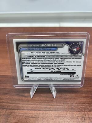Cheap Sneaks Footwear/Sports Cards Baseball Card Enmanuel Bonilla 2024 Bowman Chrome Lunar Glow Refractors #BCP-53Blue