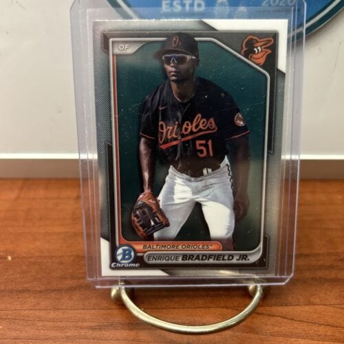 Cheap Sneaks Footwear/Sports Cards Baseball Card Enrique Bradfield Jr. Chrome Prospect 2024 Bowman #BCP-149 Baltimore O