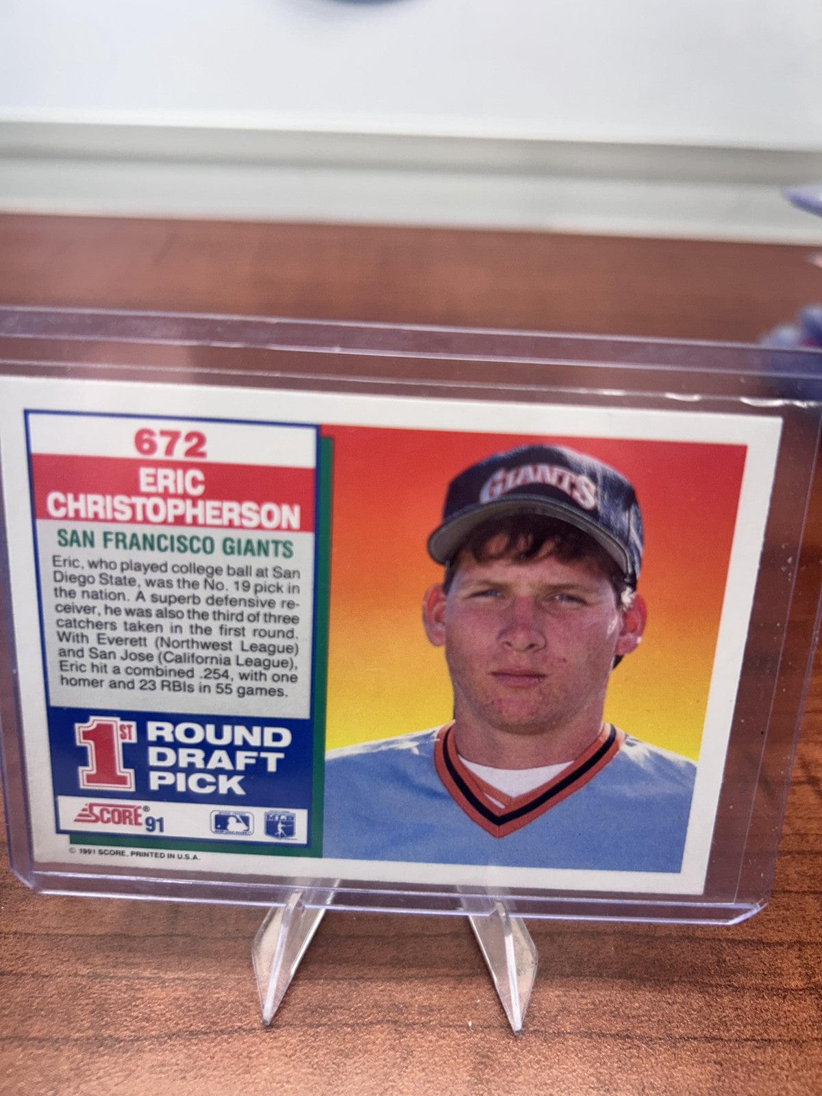 Cheap Sneaks Footwear/Sports Cards Baseball Card Eric Christopherson RC 1991 Score #672 San Francisco Giants