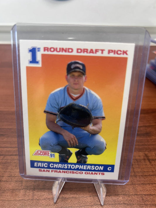 Cheap Sneaks Footwear/Sports Cards Baseball Card Eric Christopherson RC 1991 Score #672 San Francisco Giants