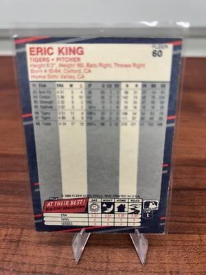 Cheap Sneaks Footwear/Sports Cards Baseball Card Eric King 1988 Fleer #60 Detroit Tigers