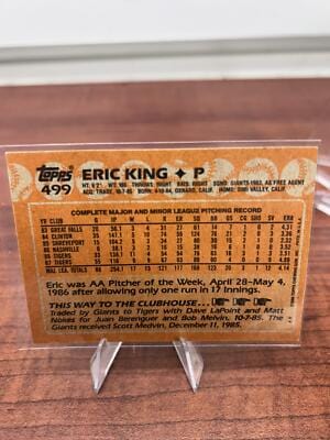 Cheap Sneaks Footwear/Sports Cards Baseball Card Eric King 1988 Topps #499 Detroit Tigers
