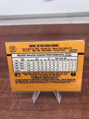 Cheap Sneaks Footwear/Sports Cards Baseball Card Eric King 1989 Donruss #535a Detroit Tigers