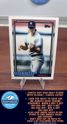 Cheap Sneaks Footwear/Sports Cards Baseball Card Eric Plunk 1992 Topps #672 New York Yankees