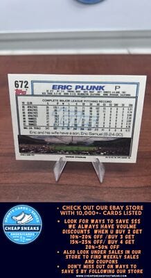 Cheap Sneaks Footwear/Sports Cards Baseball Card Eric Plunk 1992 Topps #672 New York Yankees