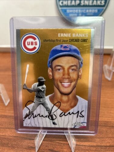 Cheap Sneaks Footwear/Sports Cards Baseball Card Ernie Banks  2023 Topps Chrome Platinum Anniversary  Chicago Cubs #445