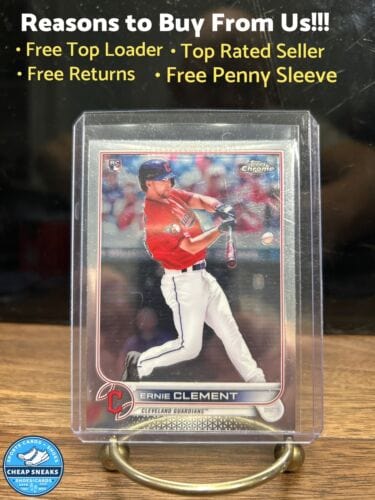 Cheap Sneaks Footwear/Sports Cards Baseball Card Ernie Clement 2022 Topps Chrome Cleveland Guardians Rookie Baseball Ca
