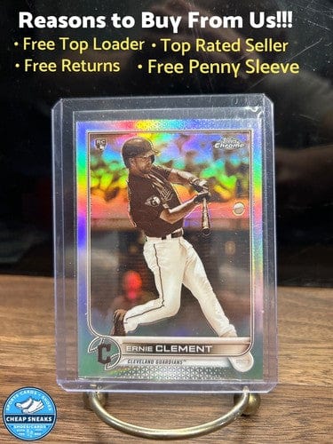 Cheap Sneaks Footwear/Sports Cards Baseball Card Ernie Clement 2022 Topps Chrome Sepia Refractor Guardians Rookie Bball