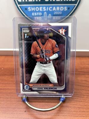 Cheap Sneaks Footwear/Sports Cards Baseball Card Esmil Valencia 2024 Bowman Chrome Prospects  #BCP-75 Houston Astros