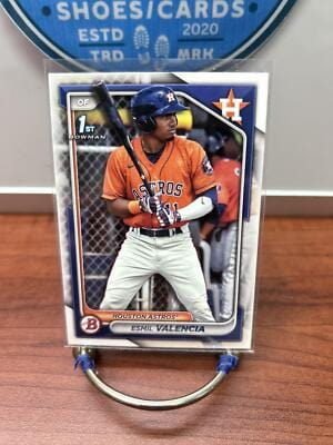 Cheap Sneaks Footwear/Sports Cards Baseball Card Esmil Valencia 2024 Bowman Prospects #BP-75 Houston Astros