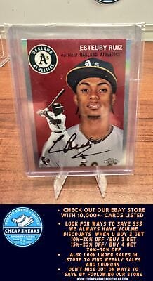 Cheap Sneaks Footwear/Sports Cards Baseball Card Esteury Ruiz RC 2023 Topps Chrome Platinum Anniversary Refractor #51 A