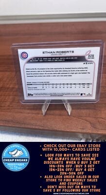 Cheap Sneaks Footwear/Sports Cards Baseball Card Ethan Roberts (RC) 2022 Topps Update #US256 Chicago Cubs