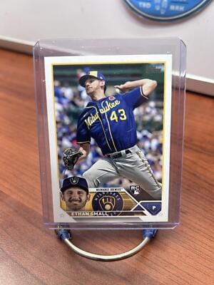 Cheap Sneaks Footwear/Sports Cards Baseball Card Ethan Small RC 2023 Topps 1st Edition #87 Milwaukee Brewers