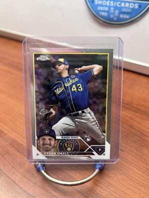 Cheap Sneaks Footwear/Sports Cards Baseball Card Ethan Small RC 2023 Topps Chrome #46 Milwaukee Brewers