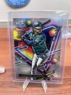 Cheap Sneaks Footwear/Sports Cards Baseball Card Eugenio Suárez 2023 Topps Cosmic Chrome #157 Seattle Mariners