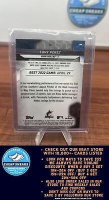 Cheap Sneaks Footwear/Sports Cards Baseball Card Eury Pérez 2023 Bowman's Best #34 Miami Marlins
