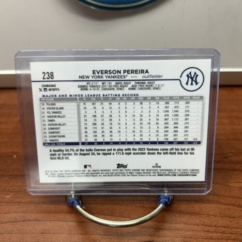 Cheap Sneaks Footwear/Sports Cards Baseball Card Everson Pereira 2024 Topps Chrome RC Baseball Card #238 New York Yanke