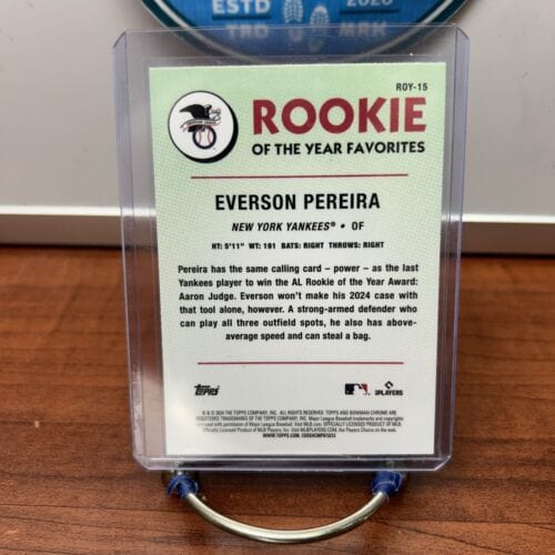 Cheap Sneaks Footwear/Sports Cards Baseball Card Everson Pereira RC 2024 Bowman Chrome ROY Favorites Card#ROY-15 New Yo
