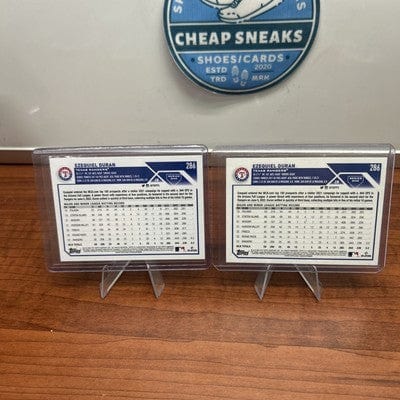 Cheap Sneaks Footwear/Sports Cards Baseball Card Ezequiel Duran (RC) 2023 Topps Series 1 Texas Ranger Rookie Card #286