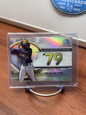 Cheap Sneaks Footwear/Sports Cards Baseball Card Felix Valerio 2023 Bowman Bowman Scouts Top 100 #BTP-79 Milwaukee Brew