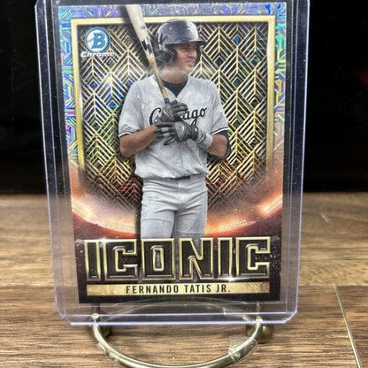 Cheap Sneaks Footwear/Sports Cards Baseball Card Fernando Tatis Jr. 2023 Bowman Chrome Iconic Insert Mojo Refractor #BI