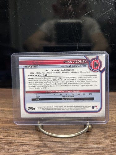 Cheap Sneaks Footwear/Sports Cards Baseball Card Fran Alduey 2022 Bowman 1st Chrome Cleveland Guardians Baseball Card#B