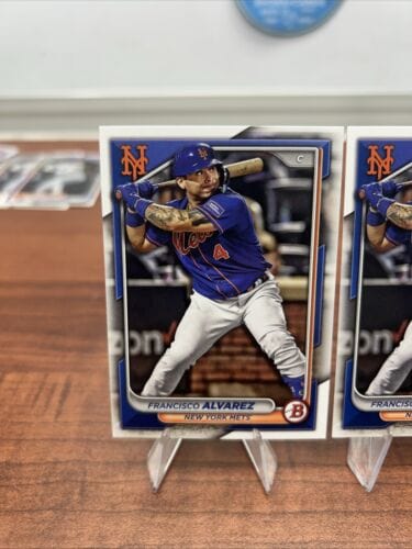Cheap Sneaks Footwear/Sports Cards Baseball Card Francisco Alvarez 2024 Bowman #75 New York Mets Baseball Card + Bonus