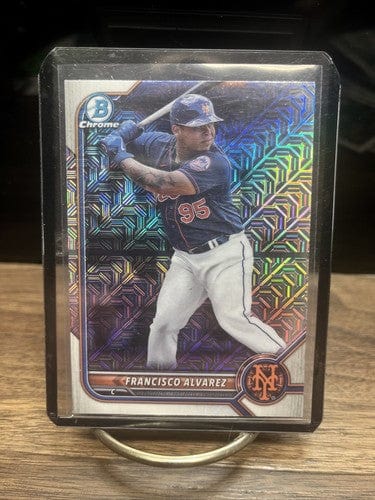 Cheap Sneaks Footwear/Sports Cards Baseball Card Francisco Alvarez (RC) 2022 Bowman Chrome Mojo Refractor #BCP-184 New