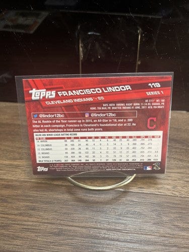 Cheap Sneaks Footwear/Sports Cards Baseball Card Francisco Lindor 2017 Topps Baseball Card #119 - Cleveland Indians