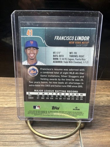 Cheap Sneaks Footwear/Sports Cards Baseball Card FRANCISCO LINDOR 2022 TOPPS STADIUM CLUB CHROME Card #41, METS