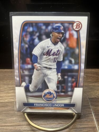 Cheap Sneaks Footwear/Sports Cards Baseball Card Francisco Lindor 2023 Bowman Baseball Card  #81 NEW YORK METS