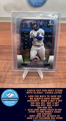 Cheap Sneaks Footwear/Sports Cards Baseball Card Francisco Lindor 2023 Bowman Chrome #24 New York Mets