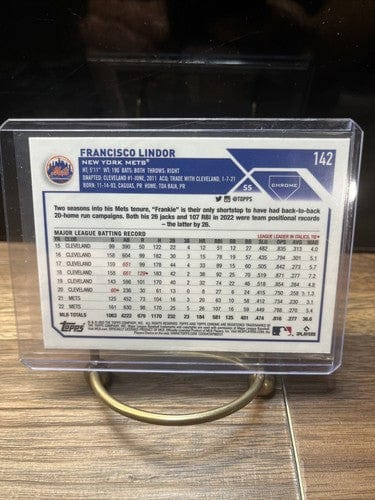 Cheap Sneaks Footwear/Sports Cards Baseball Card Francisco Lindor 2023 Topps Chrome Baseball Card #142 New York Mets