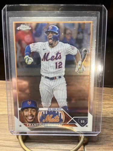 Cheap Sneaks Footwear/Sports Cards Baseball Card Francisco Lindor 2023 Topps Chrome Baseball Card #142 New York Mets