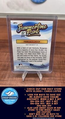 Cheap Sneaks Footwear/Sports Cards Baseball Card Francisco Lindor 2024 Topps Chrome Summertime in the Park #SITP-2 New