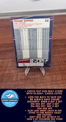 Cheap Sneaks Footwear/Sports Cards Baseball Card Frank DiPino 1988 Fleer #418 Chicago Cubs