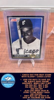 Cheap Sneaks Footwear/Sports Cards Baseball Card Frank Thomas 1991 Score #874 Chicago White Sox