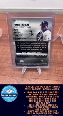 Cheap Sneaks Footwear/Sports Cards Baseball Card Frank Thomas 2023 Stadium Club #126 Chicago White Sox