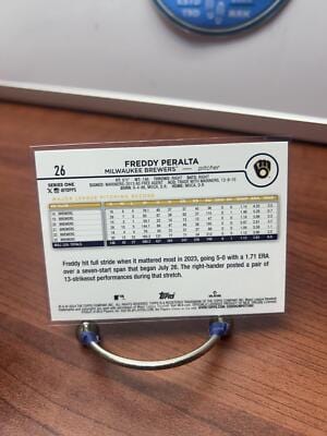 Cheap Sneaks Footwear/Sports Cards Baseball Card Freddy Peralta 2024 Topps #26 Milwaukee Brewers