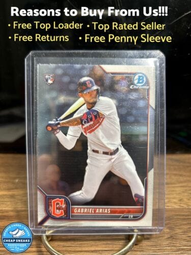 Cheap Sneaks Footwear/Sports Cards Baseball Card Gabriel Arias 2022 Bowman Chrome Cleveland Guardians Rookie Baseball C