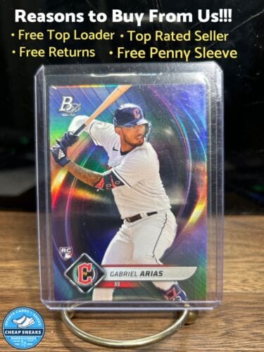 Cheap Sneaks Footwear/Sports Cards Baseball Card Gabriel Arias Bowman Platinum Cleveland Guardians Rookie Baseball Card