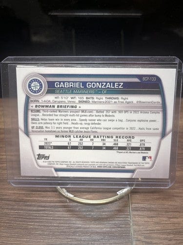 Cheap Sneaks Footwear/Sports Cards Baseball Card Gabriel Gonzalez 1st Chrome 2023 Bowman Seattle Mariners #BCP-133
