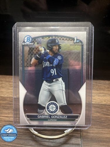 Cheap Sneaks Footwear/Sports Cards Baseball Card Gabriel Gonzalez 1st Chrome 2023 Bowman Seattle Mariners #BCP-133