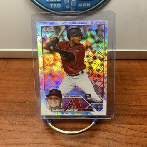 Cheap Sneaks Footwear/Sports Cards Baseball Card Gabriel Moreno 2023 Topps Chrome Logofractor Edition #189 (RC) Arz Dia