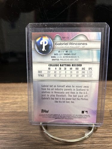 Cheap Sneaks Footwear/Sports Cards Baseball Card Gabriel Rincones 2023 Bowman Platinum Philadelphia Phillies Card # Top