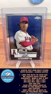Cheap Sneaks Footwear/Sports Cards Baseball Card Garret Anderson 2021 Topps Chrome Platinum Anniversary #599 Los Angele