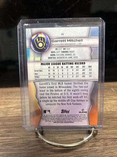 Cheap Sneaks Footwear/Sports Cards Baseball Card Garrett Mitchell 2023 Bowman Platinum Milwaukee Brewers Rookie Basebal