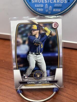 Cheap Sneaks Footwear/Sports Cards Baseball Card Garrett Mitchell RC 2023 Bowman #41 Milwaukee Brewers