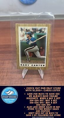 Cheap Sneaks Footwear/Sports Cards Baseball Card Gary Carter 1987 Topps Major League Leaders Minis #20 New York Mets