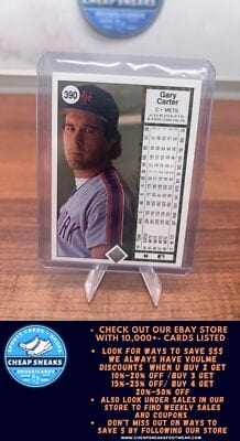 Cheap Sneaks Footwear/Sports Cards Baseball Card Gary Carter 1989 Upper Deck #390 New York Mets